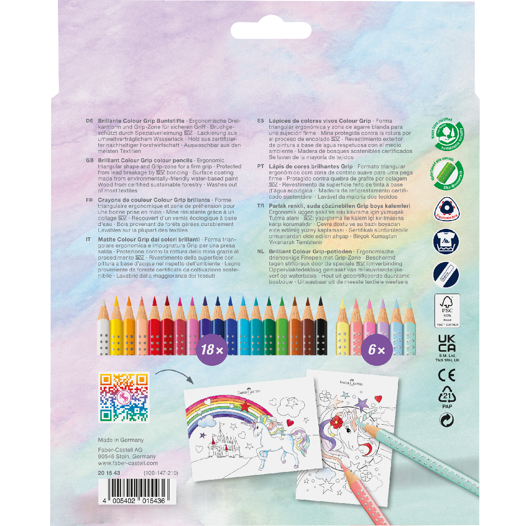 Faber-Castell Buntstifte Colour Grip 18+6St.